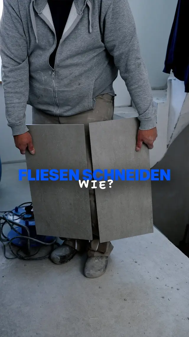So entsteht Präzision im Handwerk 💪🏼 Bernd zeigt euch, wie eine Fliese sauber zugeschnitten wird und worauf